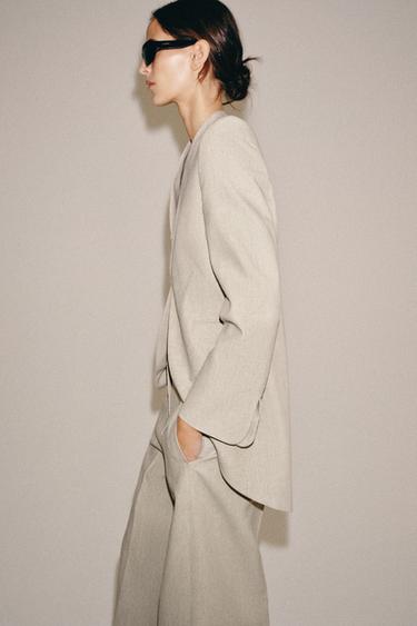 ZW COLLECTION STRIPED TROUSERS - Sand / Marl by Zara - Image 3