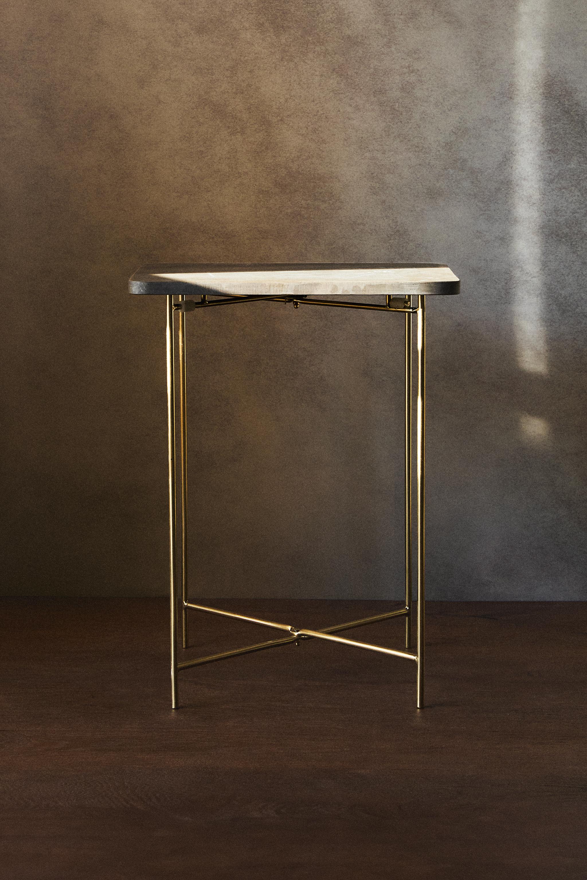 MARBLE SIDE TABLE - Gray / Tan | ZARA United States