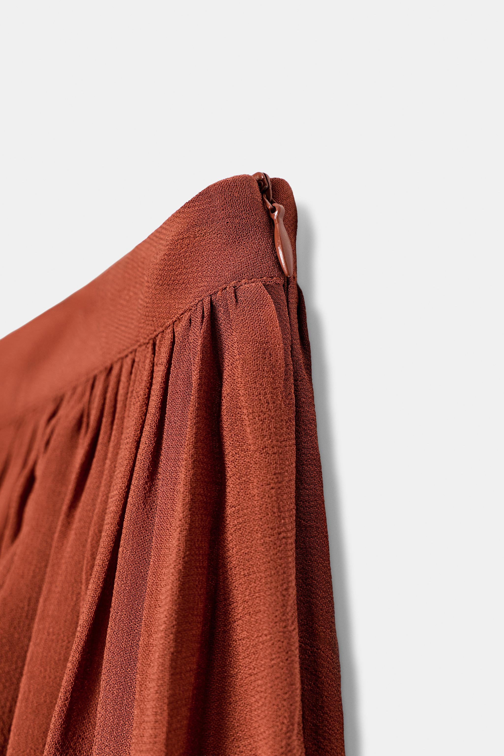 JUPE MIDI DRAPÉE ASYMÉTRIQUE ZW COLLECTION