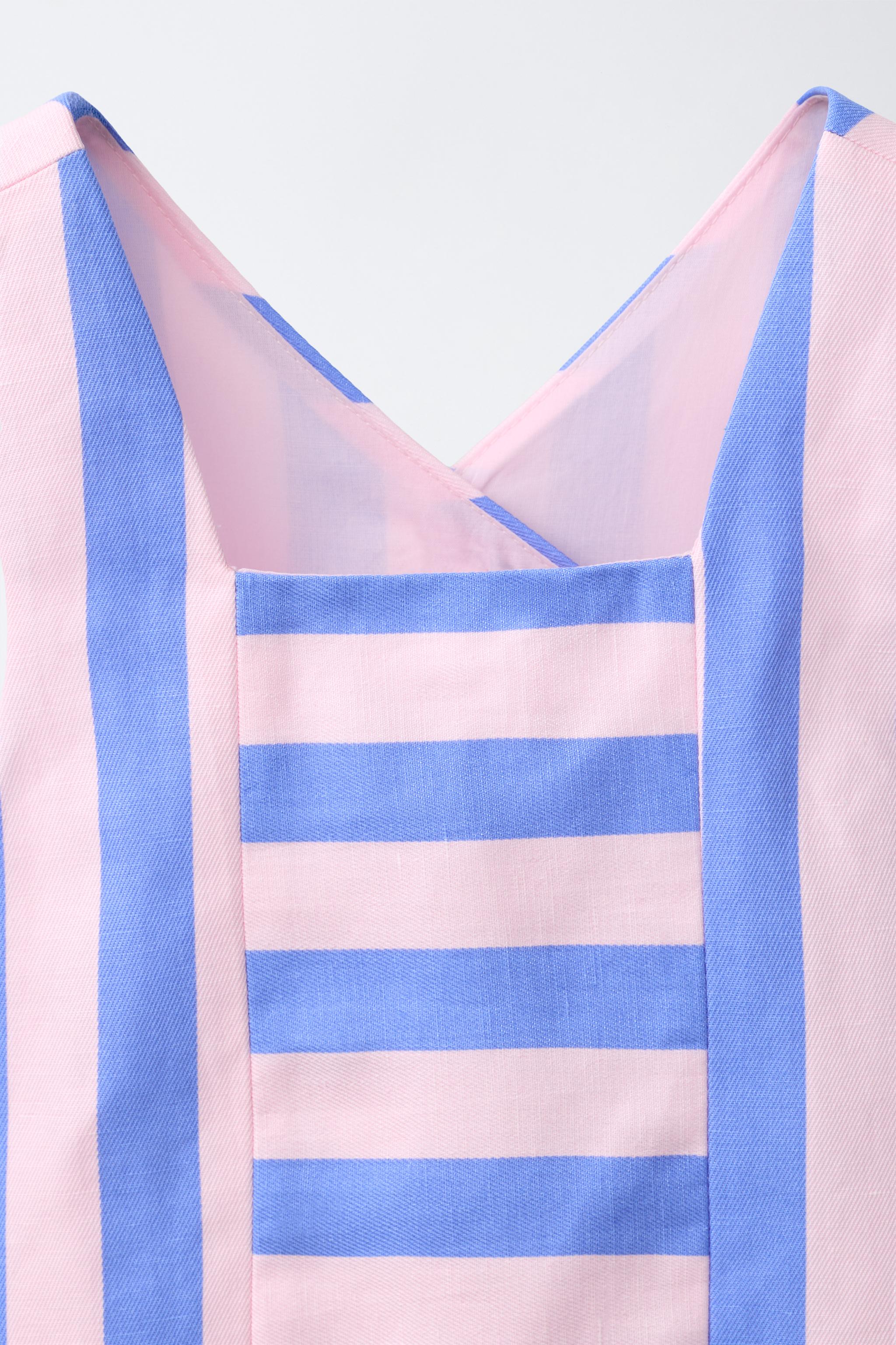 Детские рубашки Zara STRIPED BUTTON TOP — фото 5
