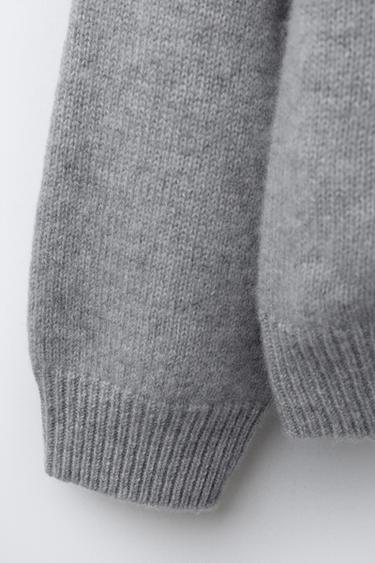 PULL 100 % CACHEMIRE - Gris de Zara - Image 3
