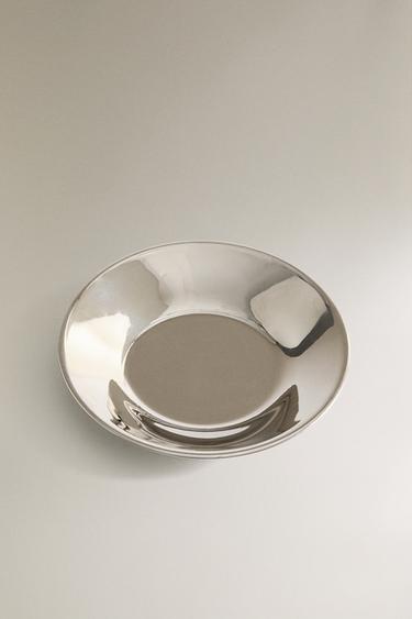SHINY METAL BATHROOM SOAP DISH - Silver by Zara - Image 1