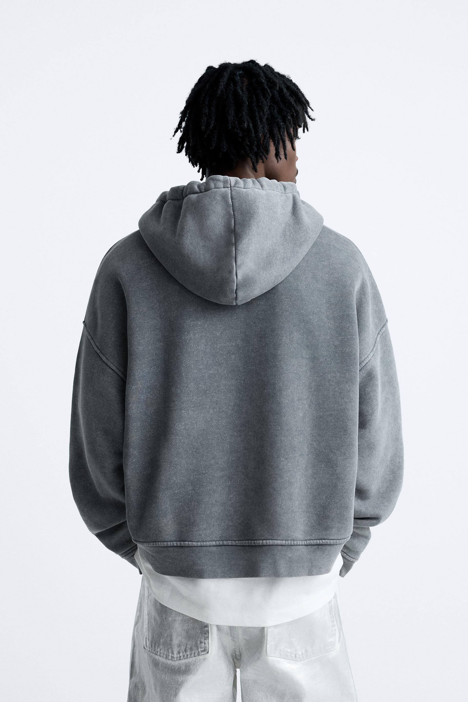 Buy Grey Washed Hoodie from Next Poland