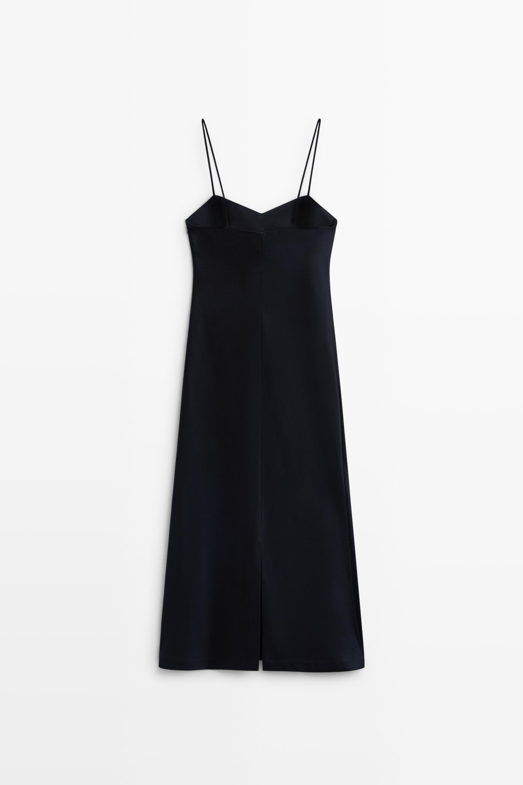 Robe midi à fines bretelles