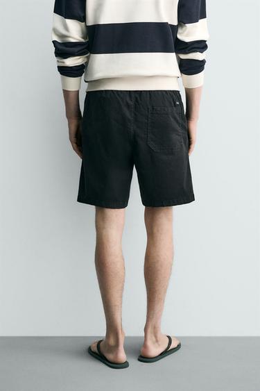 BERMUDA TWILL RELAXED FIT - Noir de Zara - Image 2