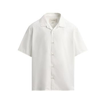 ПОПЛИН МАТАСЫНАН ТІГІЛГЕН ЕРКІН ПІШІМДІ ЖЕЙДЕ - Ақ устрица Zara компаниясынан