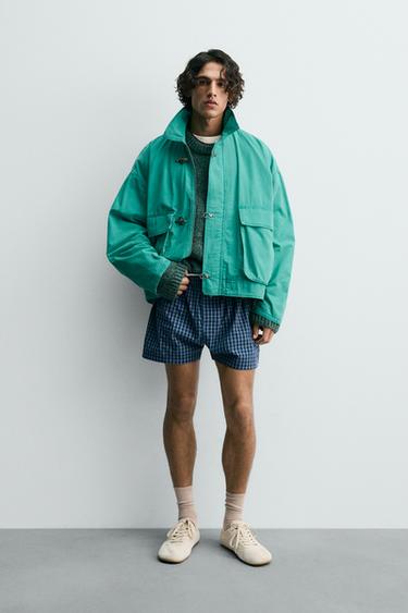 CAÇADORA BOXY FIT ALAMARS LIMITED EDITION - Verd aigua de Zara - Imatge 0