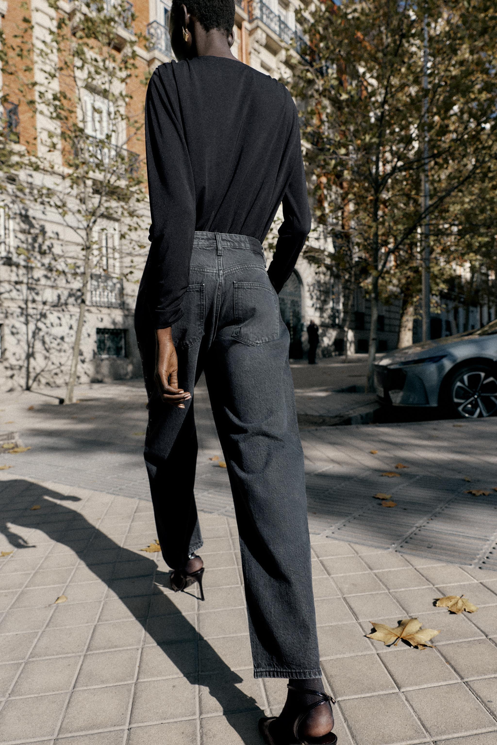 JEAN Z1975 AMPLE DROIT TAILLE HAUTE BRILLANTS