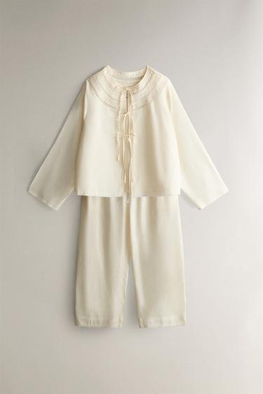 PLEATED TROUSERS - Ecru by Zara - Image 3