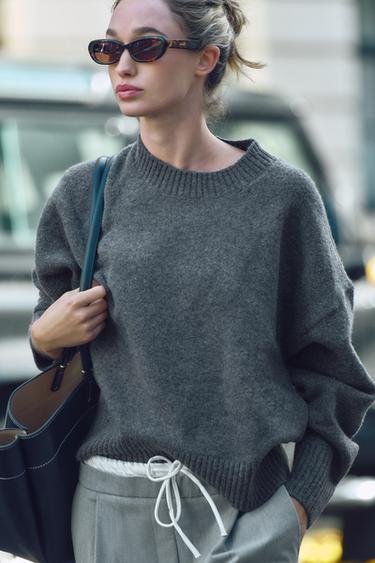 SOFT KNIT JUMPER - Mid-grey by Zara