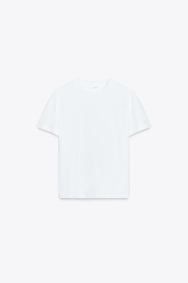 MERCERISED COTTON T-SHIRT - White by Zara - Image 3