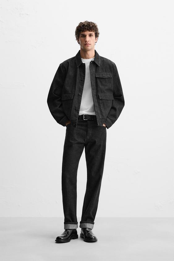 SURCHEMISE EN DENIM SELVEDGE - Noir | ZARA Canada