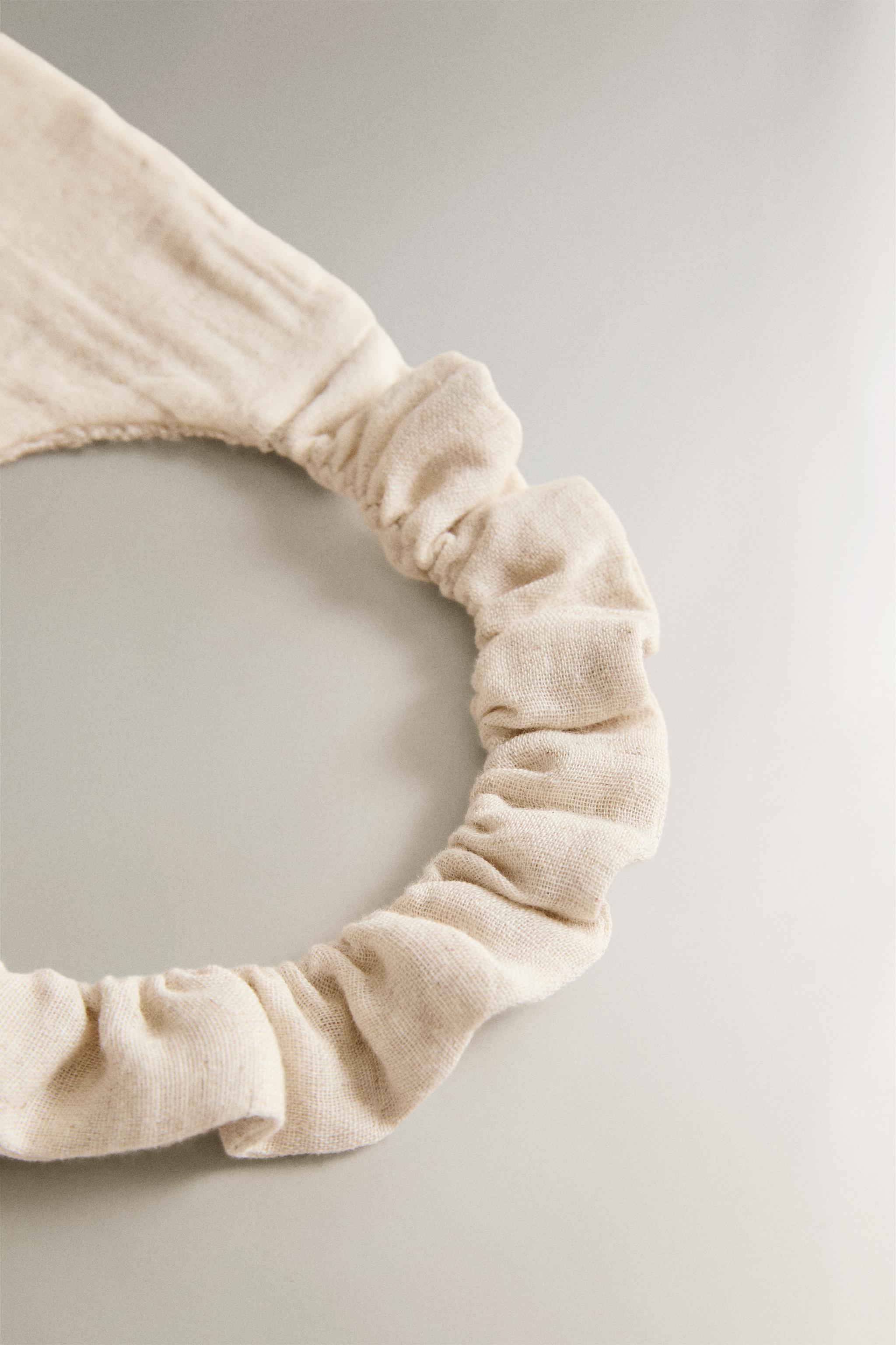 EMBROIDERED CHIFFON BABY BIB