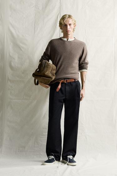 100% CASHMERE REGULAR FIT JUMPER - brown vigore by Zara