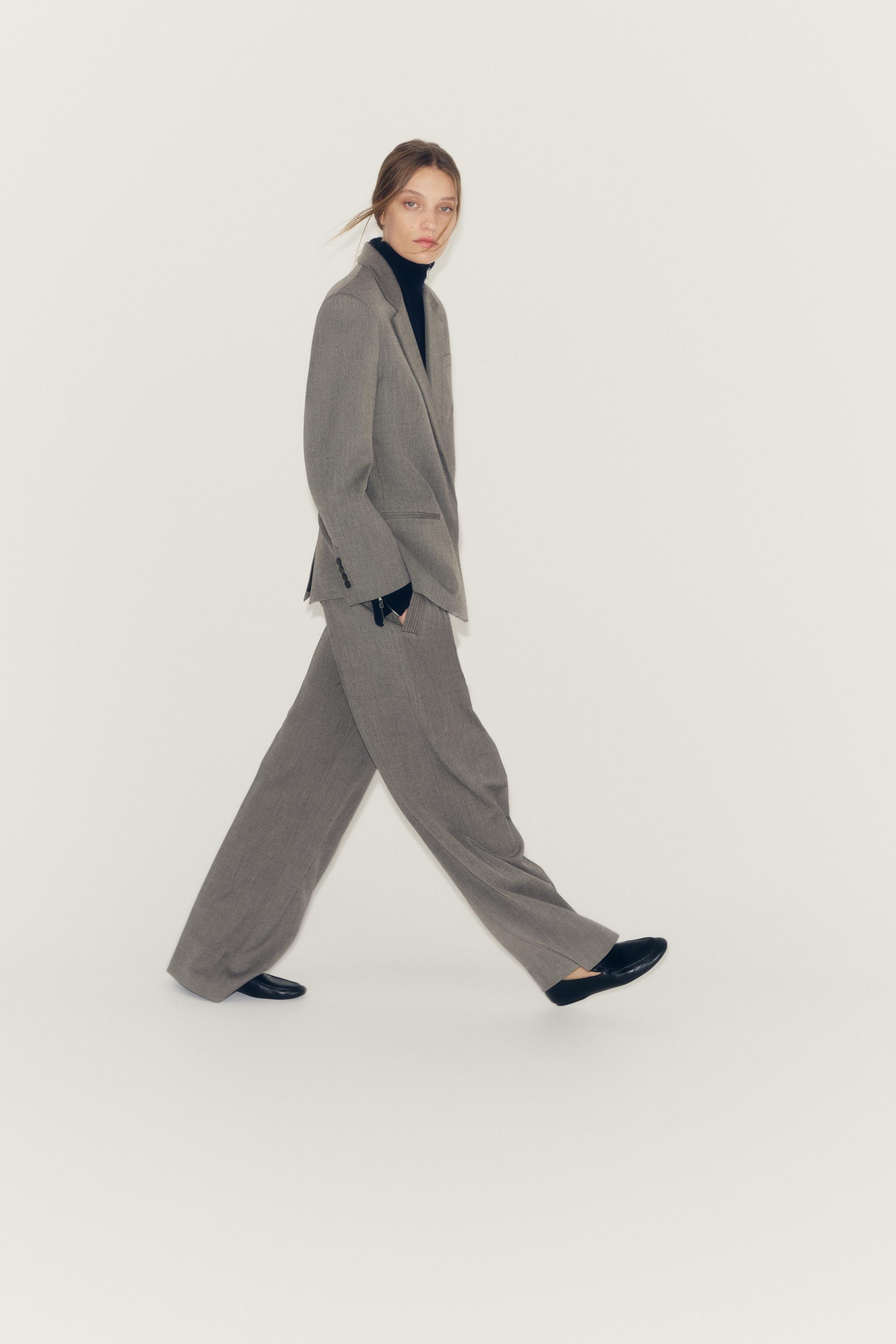 Женские брюки Zara ZW COLLECTION DARTED POCKET PANTS — фото 6