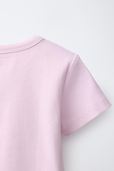 CAPYBARA CAPYFUN © RIBBED T-SHIRT - Pink by Zara - Image 3