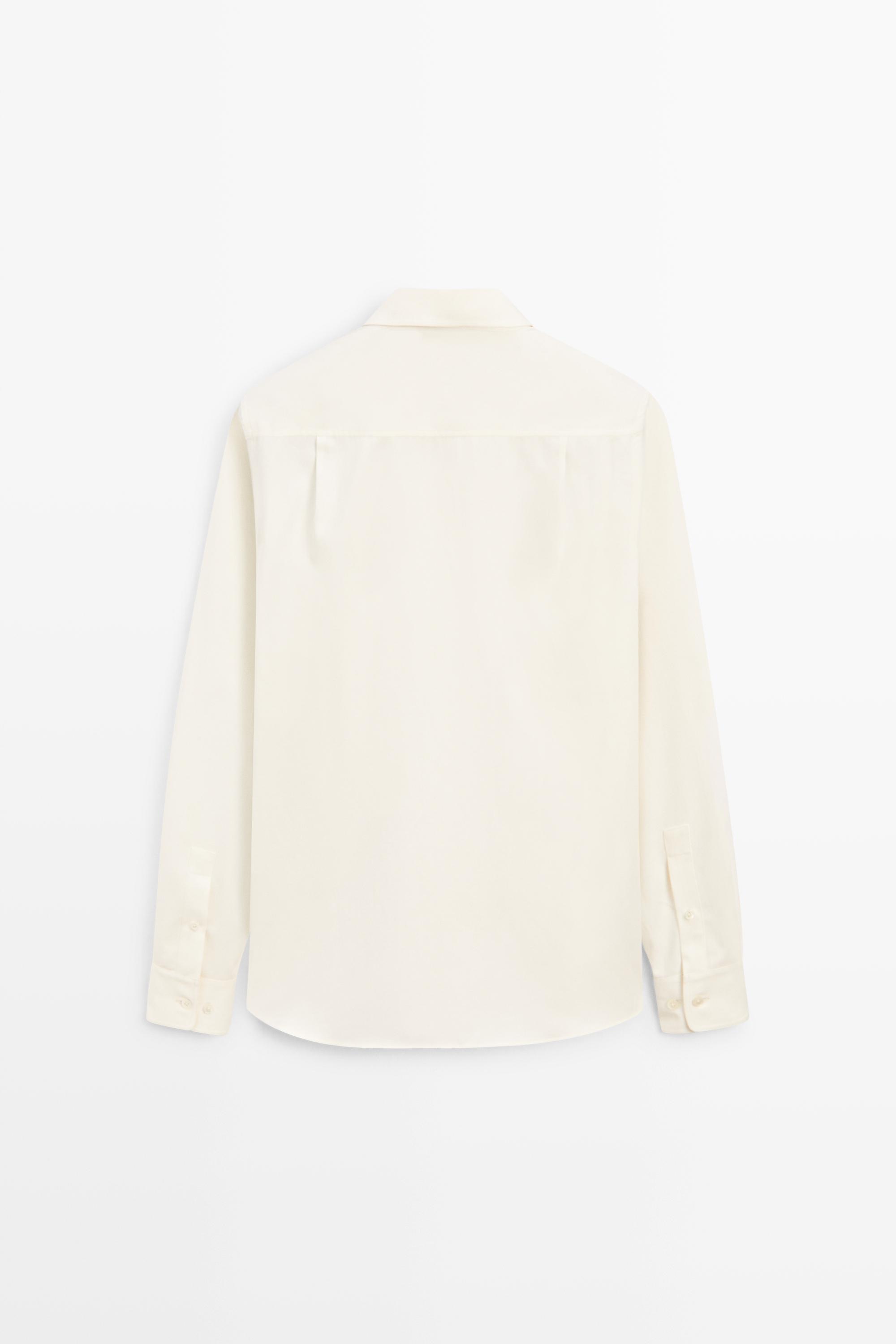 Relaxed fit cotton blend shirt