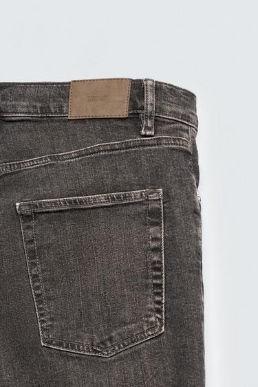Zara BASIC SLIM FIT JEANS - Gray / Beige