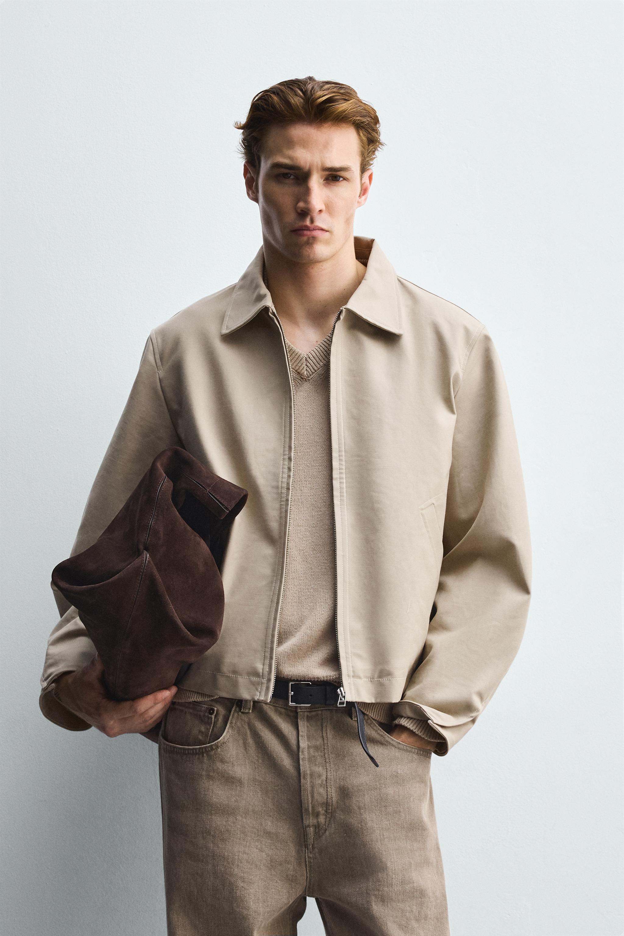 オリーブグリーン ジップアップジャケット リラックスフィットジップアップジャケット - オリーブグリーン