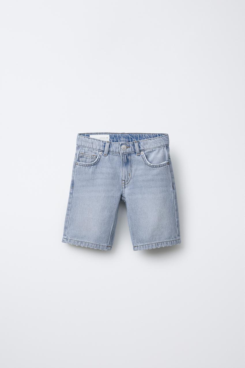 STRAIGHT DENIM SHORTS