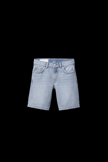 BERMUDA DENIM STRAIGHT - Azul claro de Zara - Imagen 0