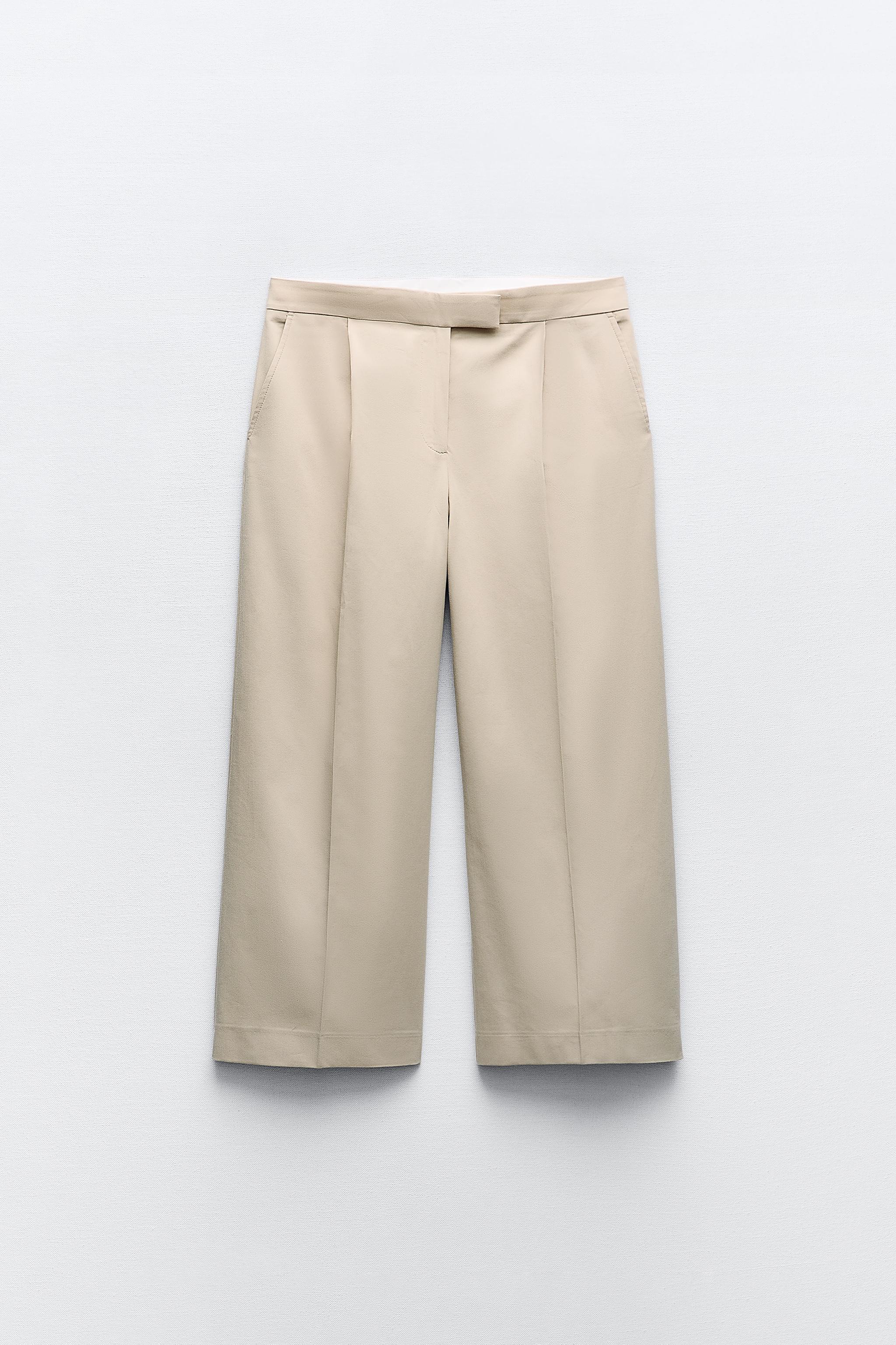 Zara, Pants & Jumpsuits, Nwt Zara Wax Effect High Waist Wide Leg Pants Xs