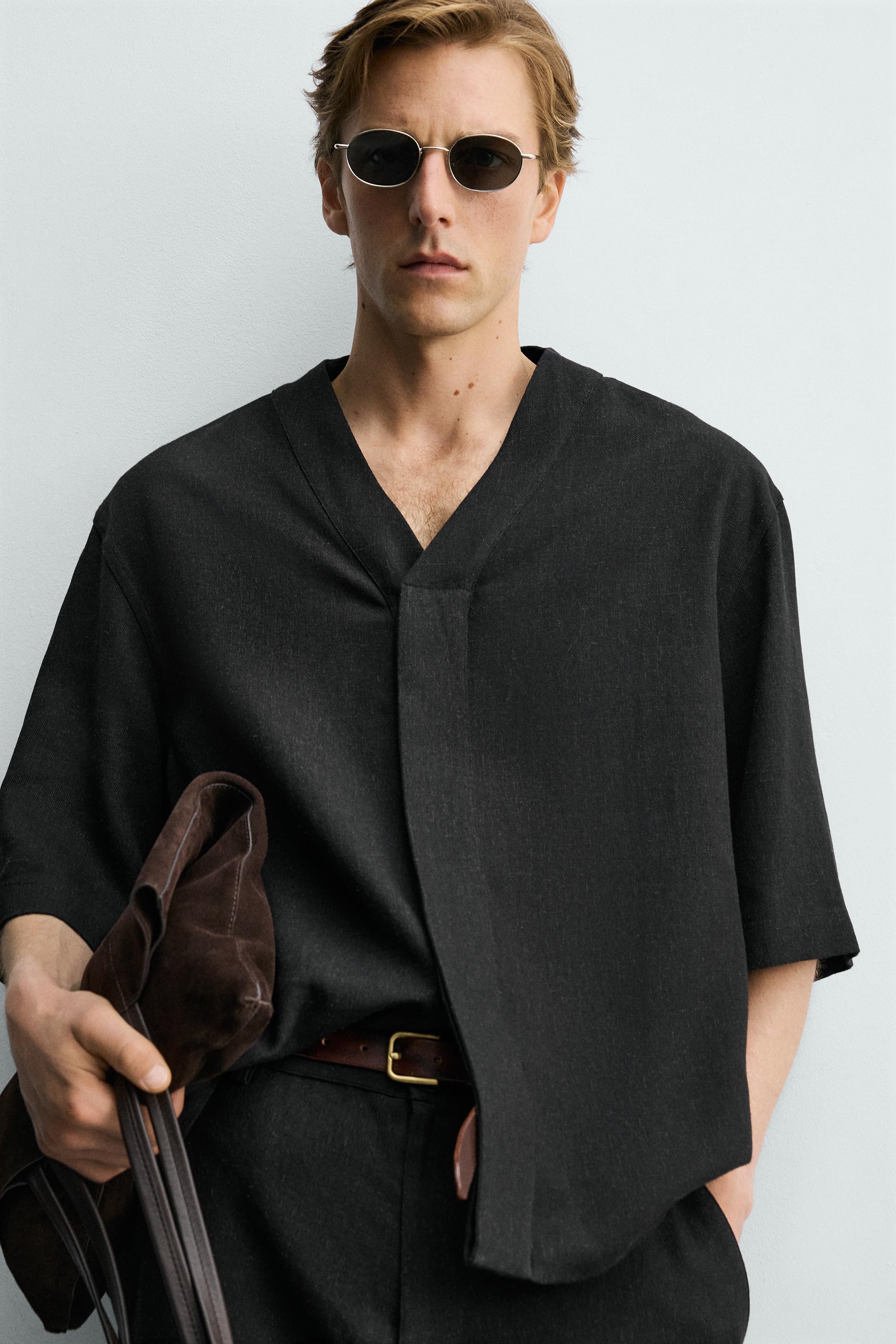 RELAXED FIT VISCOSE-HEMP SHIRT