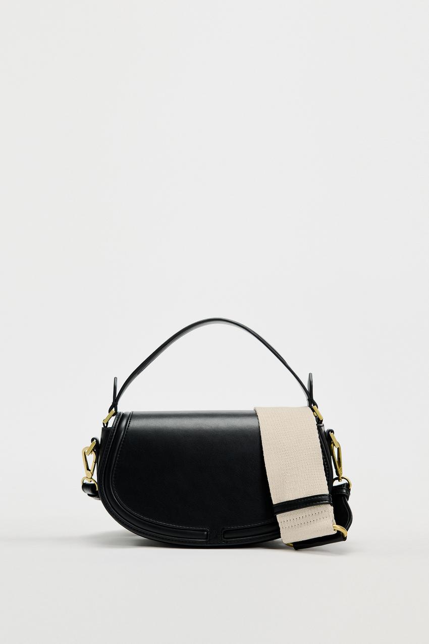 Leather crossbody bag zara Clearance