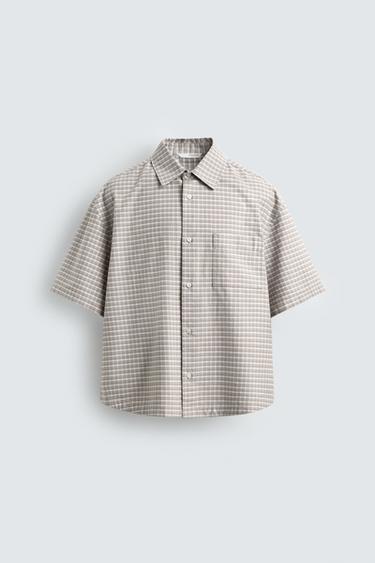 OVERSIZE FIT OXFORD SHIRT - Light grey by Zara