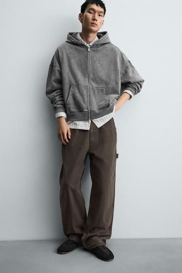 PANTALON CARPENTIER ÉCLABoussURES - Marron de Zara - Image 4