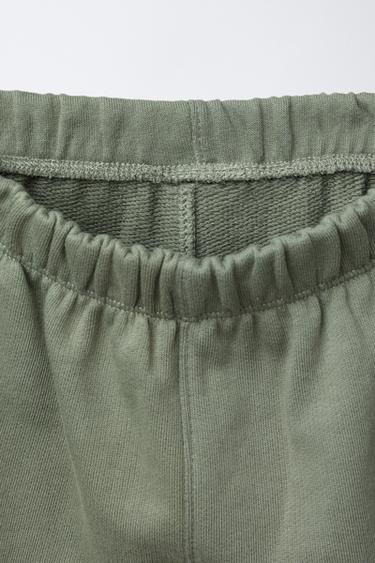 LABEL JOGGER SWEATSHIRT AND TROUSERS SET - Green by Zara - Image 3