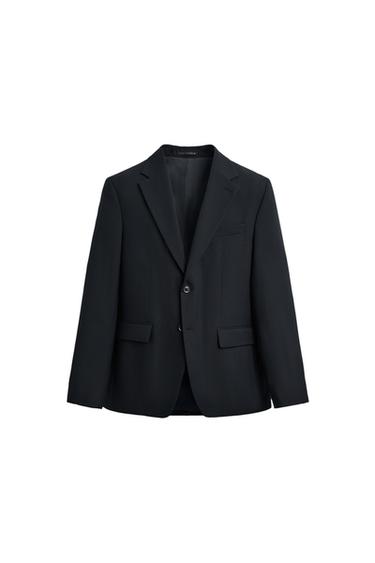 WOOL SUIT BLAZER - Navy blue by Zara