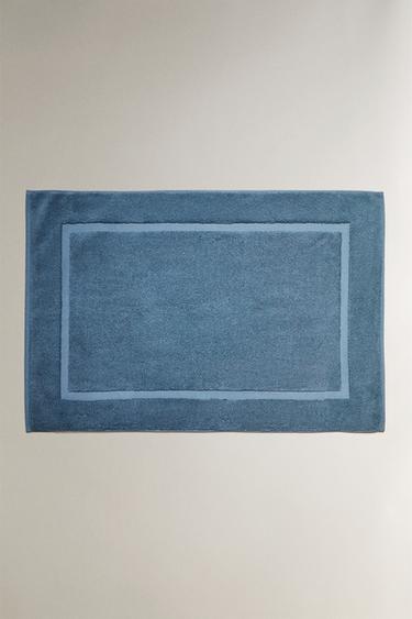 SOFT TERRY BATH MAT - dusty blue by Zara