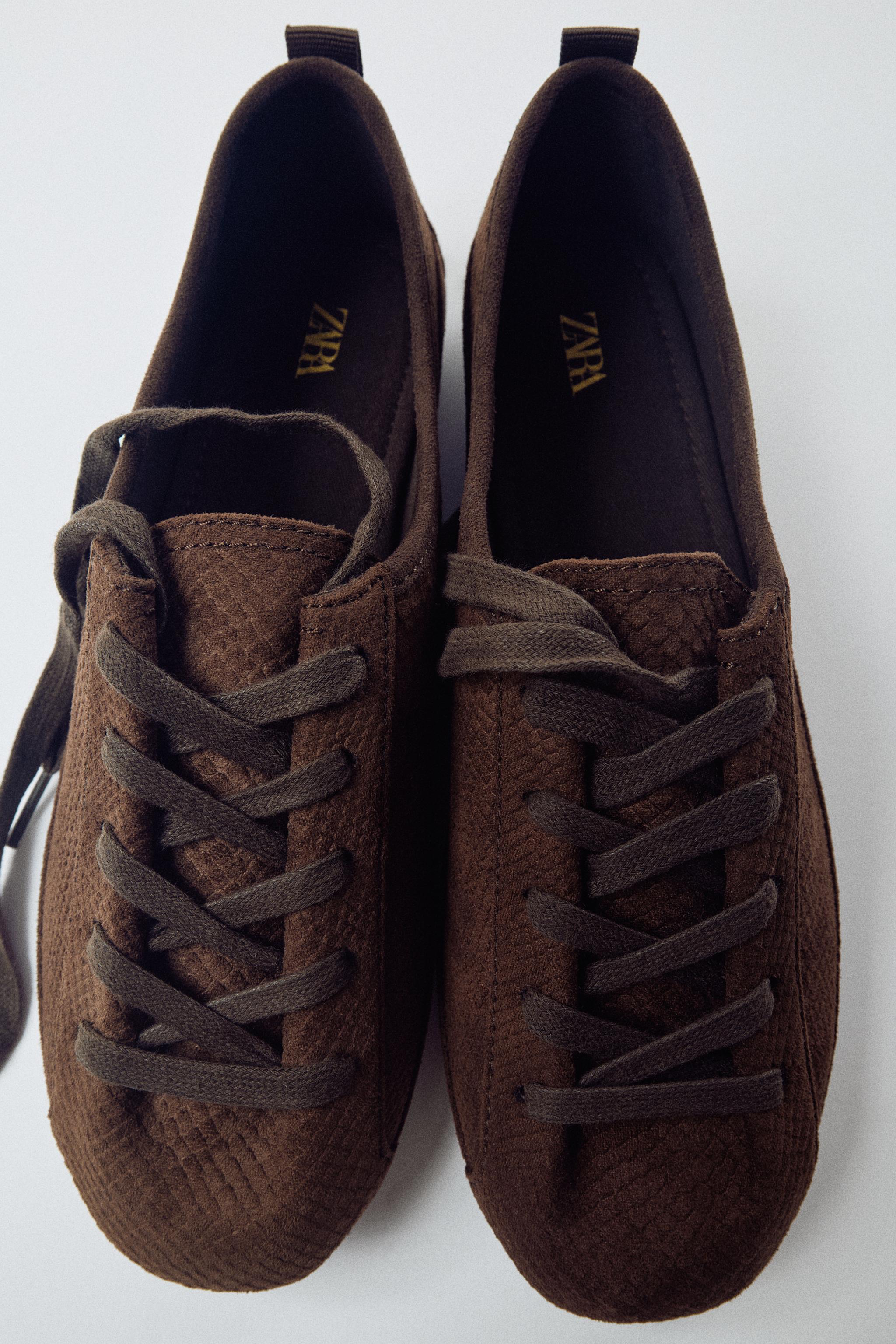 Textured Blucher Sneakers by Zara