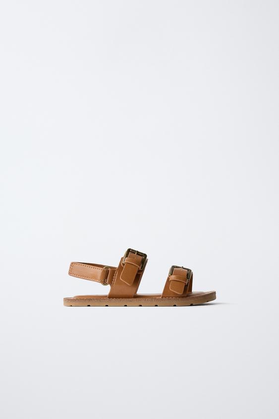 SANDALIA HEBILLAS - Marrón de Zara - Imagen 0