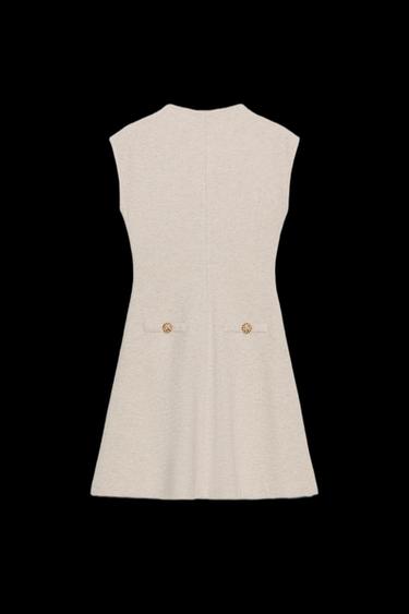 Zara SOFT SHORT DRESS - Sand / Marl - Image 0