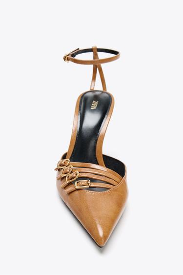 BUCKLED HIGH-HEEL SHOES - camel by Zara - Image 2