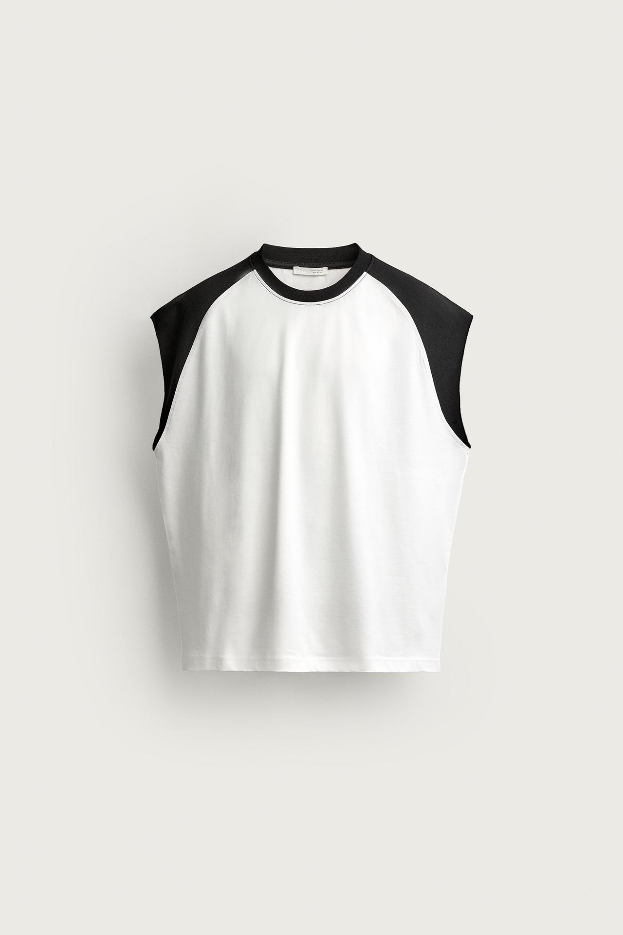 SLEEVELESS RAGLAN T-SHIRT — White