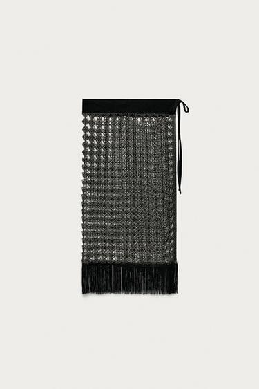 OPENWORK BEADED FRINGE PAREO MARISA BERENSON X ZARA - Black by Zara - Image 2