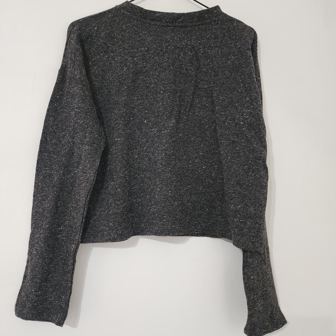 GREY JEWELED LONG SLEEVE SWEATER - Image 4