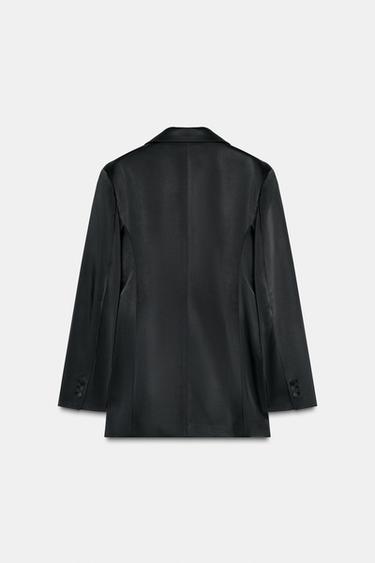 MULTI-POSITION BUTTON SATIN BLAZER - Black by Zara - Image 6
