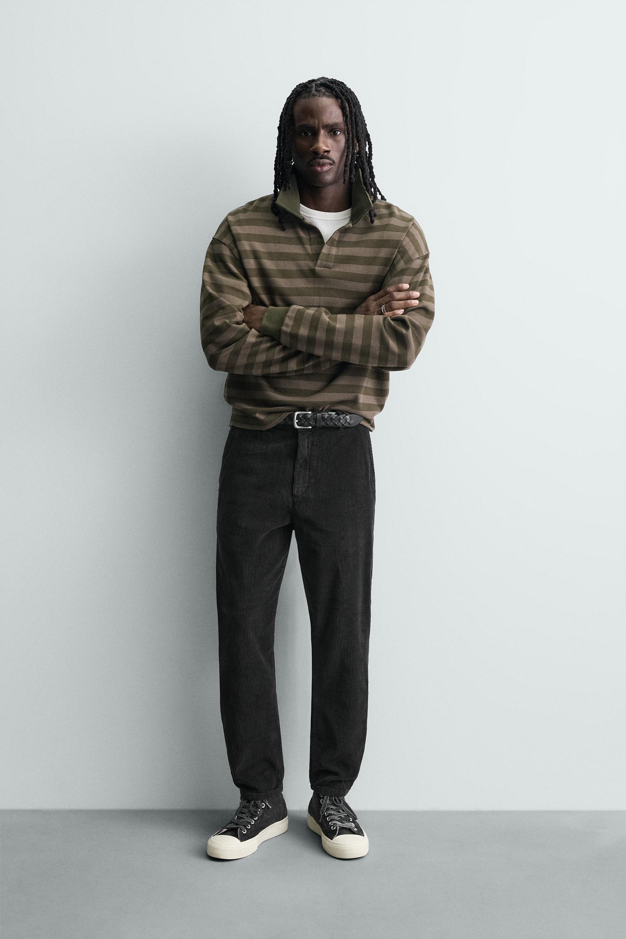 TAPERED FIT CORDUROY PANTS