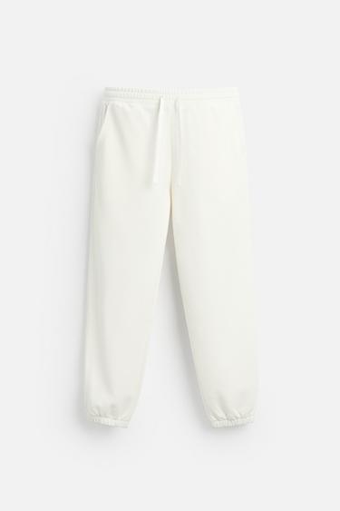 Zara BASIC JOGGING PANTS - Oyster-white