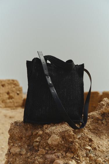 BRAIDED TOTE BAG - Black by Zara