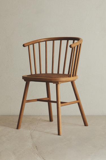Zara ASH AND RATTAN CHAIR - 淺米色