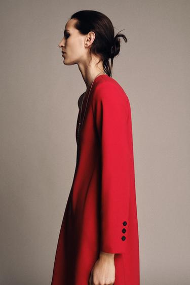 ROBE LONGUE ASYMÉTRIQUE ZW COLLECTION - Rouge de Zara - Image 7