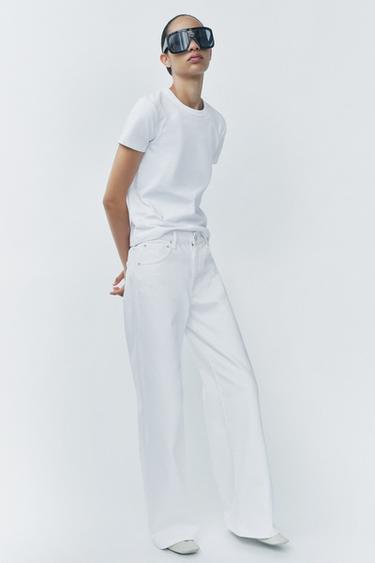 ZW COLLECTION WIDE-LEG LOW-RISE JEANS - White von Zara - Bild 0