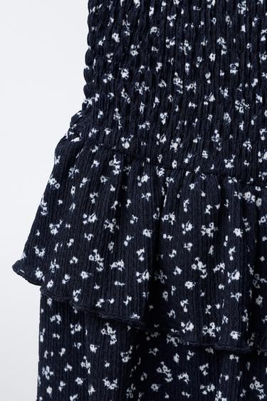 JUPE-SHORT FLEURS EN GAZE DE COTTON - Bleu de Zara - Image 2