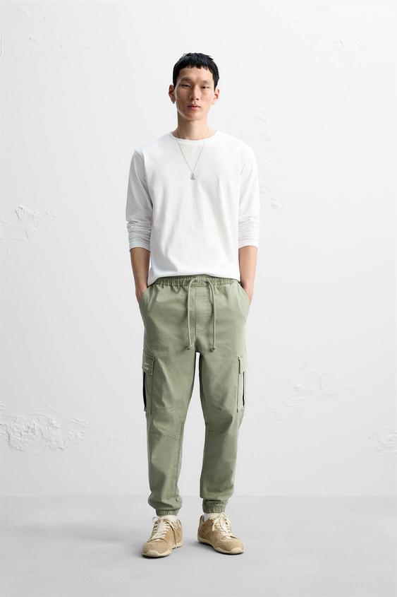 Pantalón Cargo Combinar PantalÃ³n Verde Claro Hombre Camisa