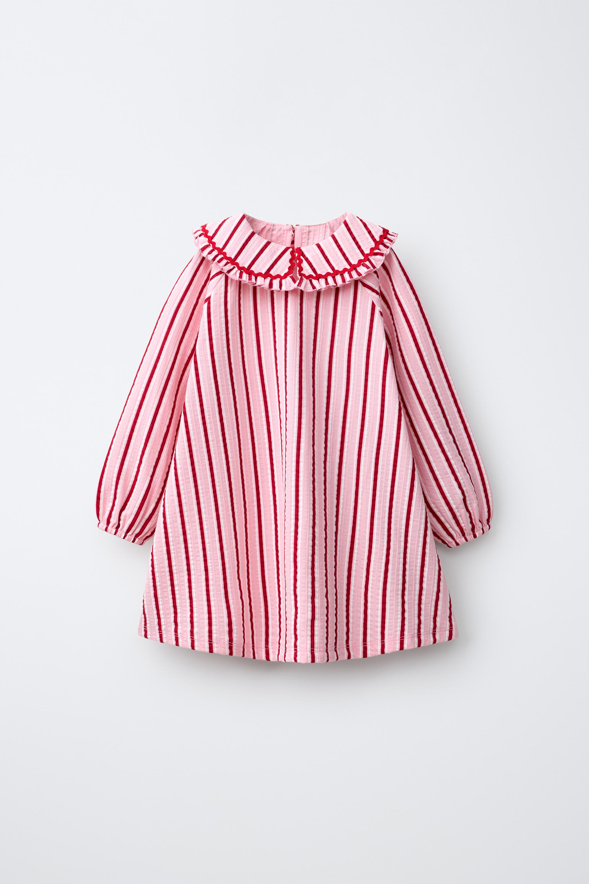 STRIPED PETER PAN COLLAR DRESS